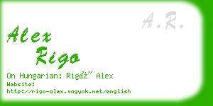 alex rigo business card